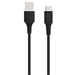 Muvit Câble USB-C vers USB-A 2.0 Charge 60W et Synchronisation 1,2m Noir