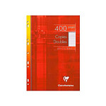 CLAIREFONTAINE Copies doubles perforées blanche 21x29,7cm 400 pages grands carreaux 90g