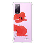 Evetane Coque Samsung Galaxy S20 FE anti-choc souple angles renforcés transparente Motif Coquelicot