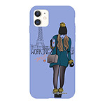 LaCoqueFrançaise Coque iPhone 11 Silicone Liquide Douce lilas Working girl