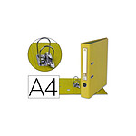 LIDERPAPEL Classeur levier a4 documenta carton rembordé 1,9mm dos 52mm rado métallique coloris jaune