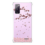 Evetane Coque Samsung Galaxy S20 FE anti-choc souple angles renforcés transparente Motif Chute De Fleurs