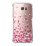 Evetane Coque Samsung Galaxy S7 Edge anti-choc souple angles renforcés transparente Motif Confettis De Coeur