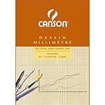 CANSON Bloc de papier millimétré orange A4 80 g 50 feuilles