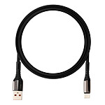 LinQ Câble USB vers USB C Fast Charge 5A Synchronisation Nylon tressé 1m Noir