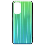 Avizar Coque Xiaomi Redmi 9T et Poco M3 Bi-matière Holographique Brillant Légère Vert