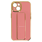 Avizar Coque pour iPhone 13 Silicone flashy Béquille pliable Système magnétique rose