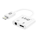 LinQ Adaptateur Audio et Charge iPhone vers Jack 3.5mm Lightning Compact  Blanc