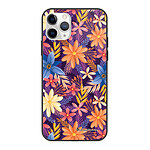 LaCoqueFrançaise Coque iPhone 12 Pro Max Coque Soft Touch Glossy Fleurs violettes et oranges Design