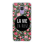 Evetane Coque Samsung Galaxy S9 360 intégrale transparente Motif La Vie en Rose Tendance