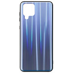 Avizar Coque pour Samsung Galaxy A42 Bi-matière Holographique Brillant Fine Légère Bleu