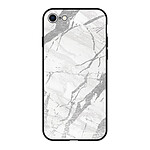 LaCoqueFrançaise Coque iPhone 7/8 Silicone Liquide Douce noir Marbre gris