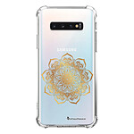 LaCoqueFrançaise Coque Samsung Galaxy S10 anti-choc souple angles renforcés transparente Motif Mandala Or