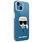 KARL LAGERFELD Coque paillettes pour iPhone 13 Mini avec Icone Karl Transparent