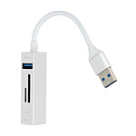 LinQ Hub USB 5 en 1 avec 3 Ports USB et Lecteur de Carte SD Micro-SD  Argent