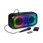 Bigben Interactive PARTYBTHPLH - Enceinte sans fil Lumineuse Portable avec Micro - Noir