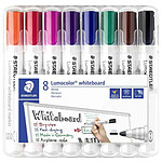 STAEDTLER Etui de 8 Marqueur Lumocolor 351 Tableau Blanc Pte Ogive 2 mm Assortis