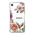 LaCoqueFrançaise Coque iPhone Xr anti-choc souple angles renforcés transparente Motif Amour en fleurs