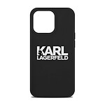 KARL LAGERFELD Coque iPhone 13 Mini Silicone Stack Logo Noir