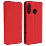 Avizar Housse Huawei P30 Lite Étui Folio Portefeuille Fonction Support rouge