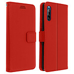Avizar Housse Sony Xperia L4 Étui Folio Porte carte Support Vidéo - rouge