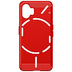 Avizar Coque pour Nothing Phone 2 Effet Carbone Silicone Flexible Antichoc  Rouge