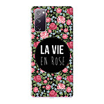 Evetane Coque Samsung Galaxy S20 FE 360 intégrale transparente Motif La Vie en Rose Tendance