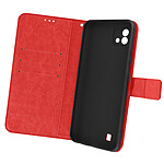 Avizar Étui pour Realme C11 2021 Simili cuir Clapet Portefeuille Support Vidéo rouge