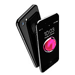Evetane Coque intégrale 360 iPhone 6+/6s+ avec Film Protecteur en Verre trempé Housse Noir pour iPhone 6+/6S+