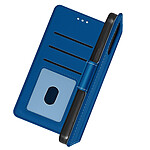 Avizar Housse iPhone 13 Portefeuille Multi-compartiments Support Vidéo Bleu