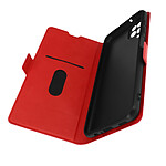 Avizar Étui pour Samsung A22 M32 et M22 Porte-cartes Support vidéo Double Languette Rouge