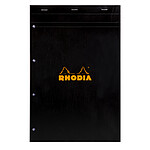 Rhodia Bloc BLACK N°20 21x31,8cm 80F agrafées 80g perf 4 trous Q.5x5