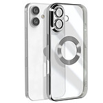 Avizar Coque Série Glam pour iPhone 16 Plus Antichoc Argent