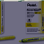 PENTEL Surligneur Handy-Line S Rétractable/Rechargeable Jaune x 12