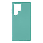 Avizar Coque Samsung Galaxy S22 Ultra Silicone Semi-rigide Soft-touch Fine Turquoise