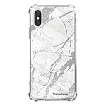 LaCoqueFrançaise Coque iPhone X/Xs anti-choc souple angles renforcés transparente Motif Marbre gris