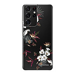 LaCoqueFrançaise Coque Samsung Galaxy S21 Ultra 5G 360 intégrale transparente Motif Fleurs Sauvages Tendance