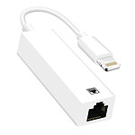 Avizar Adaptateur Ethernet RJ45 vers Lightning pour iPhone et iPad Débit 100 Mbps Blanc