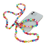 Avizar Bijou de Téléphone à Perles & Yan et Yang 110cm Collection Perla Multicolore