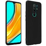 Avizar Coque Xiaomi Redmi 9 Silicone Gel Flexible Ultra-fine et Légère - Noir