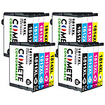 16 Cartouches compatibles Epson 18XL T18XL T1815 - 4 Noir + 4 Cyan + 4 Magenta + 4 Jaune