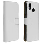 Avizar Etui folio Blanc Cuir pour Huawei P20 Lite