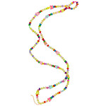 Avizar Bijou Téléphone Bracelet Perles et Papillons 110cm Collection Summer Multicolore