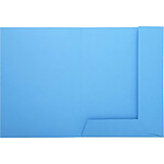 EXACOMPTA Paquet de 50 chemises imprimées 2 rabats SUPER 210 - 24x32cm Bleu clair