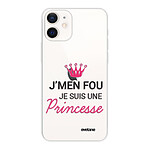Evetane Coque iPhone 12 mini 360 intégrale transparente Motif Je suis une princesse Tendance