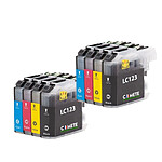 COMETE - LC123 - Pack de 8 Cartouches d’Encre Compatibles avec Brother - Couleur et Noir - Marque française