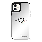 LaCoqueFrançaise Coque iPhone 11 miroir Coeur Noir Amour Design