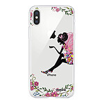 Evetane Coque iPhone Xs Max silicone transparente Motif Fée Fleurale ultra resistant