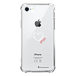 LaCoqueFrançaise Coque iPhone 7/8/ iPhone SE 2020 anti-choc souple angles renforcés transparente Motif Coeur Blanc Amour