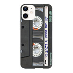 Evetane Coque iPhone 12 mini silicone transparente Motif Cassette ultra resistant